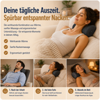 Alazo NeckRelax Pro™ - 3 in 1 Nackenmassage: Wärme & Ruhe