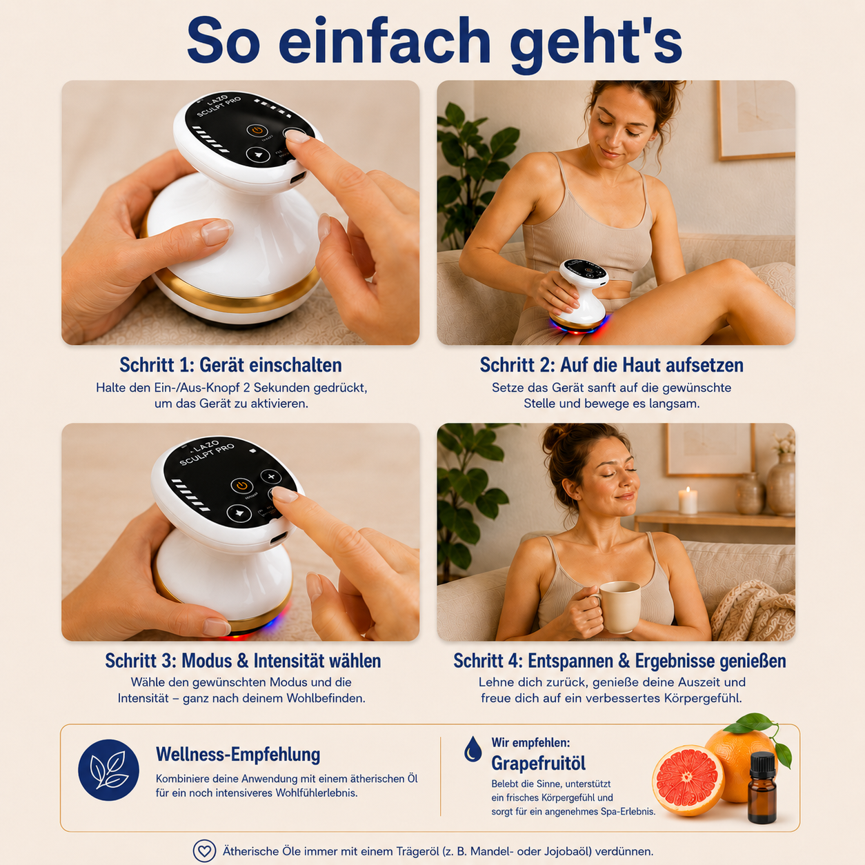 Alazo Body Sculpt Pro™ - 4 in 1 Körpermassage: glätten & lösen